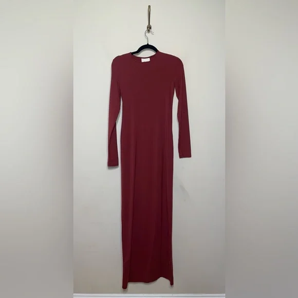 Reformation Tommie Knit Dress in Fig Jam Reformation Tommie Knit Dress in Fig Jam